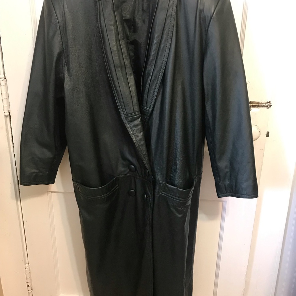 Leather coat